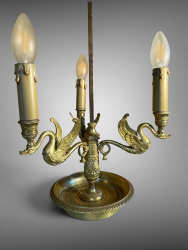 Luminaires Lampe - Lampe bouillotte en bronze doré fin du XIXe siècle