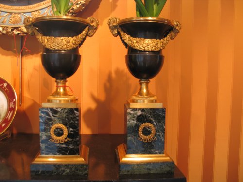 Paire de cassolettes époque 1er Empire