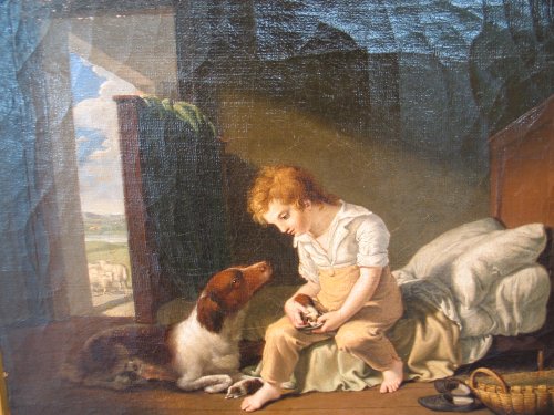 Marie-Eléonore Godefroy - L'enfant avec sa chienne et ses chiots