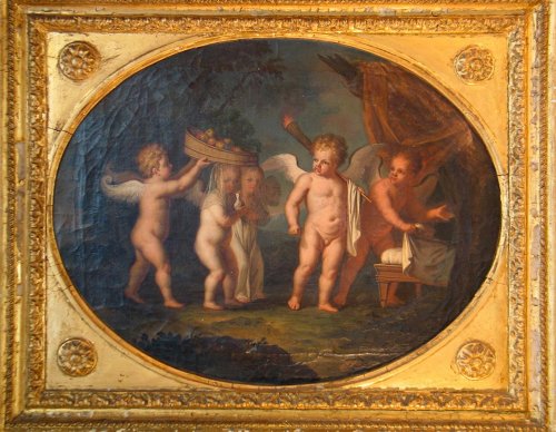 "Le Mariage des Anges" Huile sur toile XVIIIe siècle
