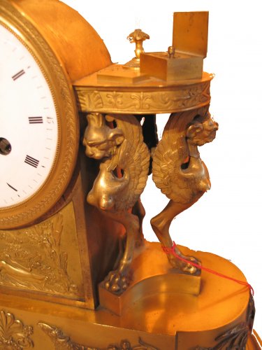 Pendule "Le message galant" Epoque 1er Empire - Horlogerie Style Empire