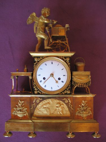 Pendule au Rémouleur, époque Empire