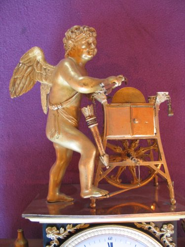 Pendule au Rémouleur, époque Empire - Horlogerie Style Empire