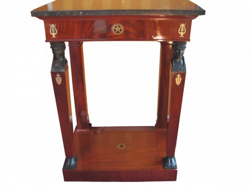 Small mahogany console table - early 19th century, Consulat period