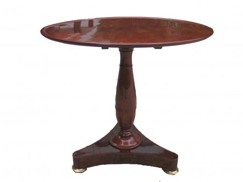 French gueridon table in mahgany of Empire period