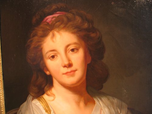 Portrait de femme début XIXe - Tableaux et dessins Style 