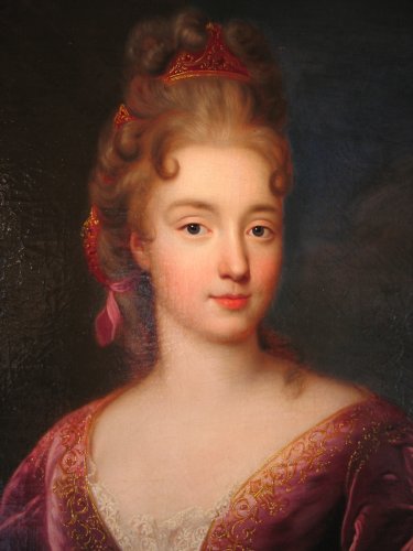 Portrait de Louise Catherine de Crussol - 1691 - Attribué à François de Troy - Tableaux et dessins Style Louis XIV