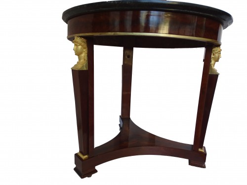 Mobilier Table & Guéridon - Guéridon en acajou et bronzes dorés