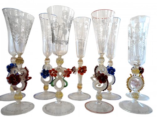 Suite de treize coupes, Murano XIXe