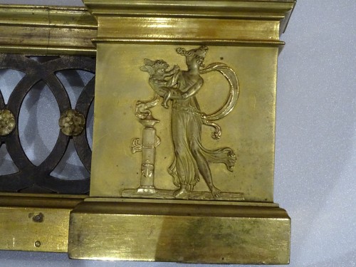 Empire - Barre de foyer en bronze doré, époque Empire