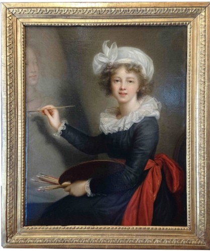 Autoportrait d'après Louise Elisabeth Vigée Lebrun. Huile sur toile.