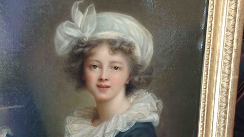 Autoportrait d'après Louise Elisabeth Vigée Lebrun. Huile sur toile. - Tableaux et dessins Style 