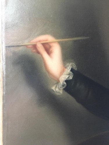 Tableaux et dessins Tableaux XIXe siècle - Autoportrait d'après Louise Elisabeth Vigée Lebrun. Huile sur toile.