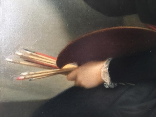 Autoportrait d'après Louise Elisabeth Vigée Lebrun. Huile sur toile. - Galerie Maxime Fustier