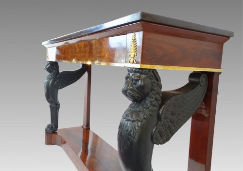 Console en acajou 1er Empire - Galerie Maxime Fustier