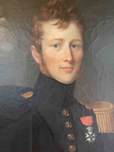 Tableaux et dessins Tableaux XIXe siècle - Portrait d'un officier vers 1820 / 1830