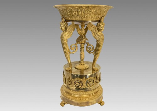 Coupe centre de table en bronze doré, époque premier Empire - Objet de décoration Style Empire