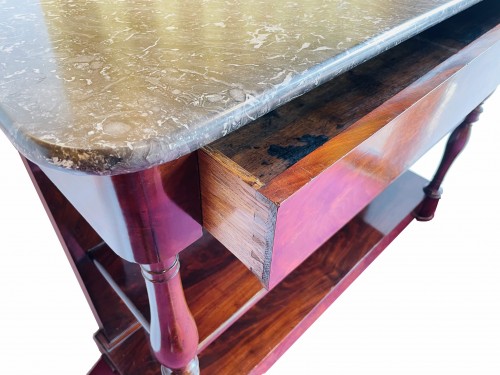 Furniture  - Mahogany console - sideboard. Restoration period