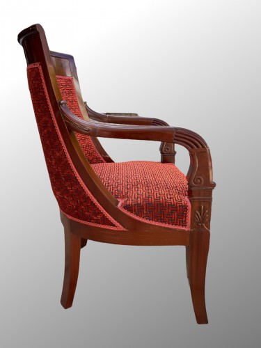 Sièges Fauteuil & Bergère - Paire de fauteuils en acajou d'époque Restauration