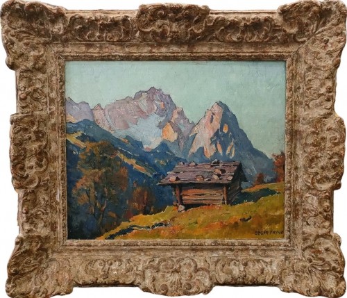 Edgar Payne (1883-1947) - Swiss Mountains, 1923 - Tableaux et dessins Style Art Déco