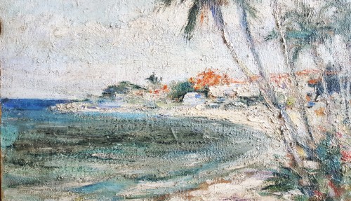 Tableaux et dessins Tableaux du XXe siècle - Ernest Lawson (1873-1939) - Plage à Miami