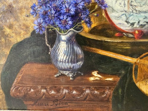 Paintings & Drawings  - Henri Biva (1848-1929) - Japanese style still life