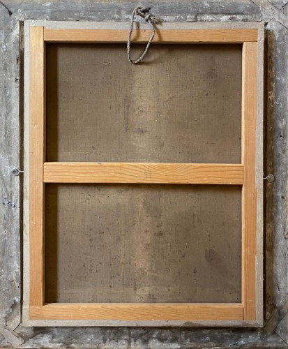 Antiquités - Louis Tocqué (1696-1772)- Attribué- Portrait d'une dame au bouquet d'œillets