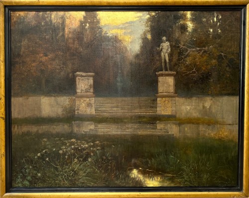 János Gábriel Stein (1874-1949) - Jardins au crépuscule