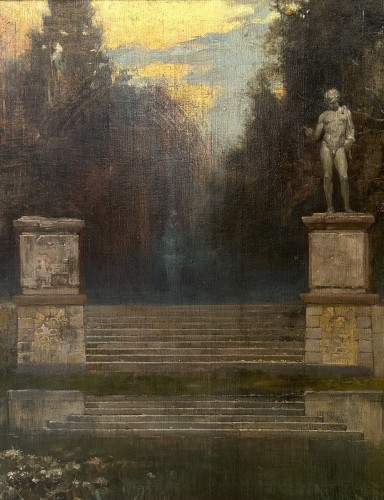 Tableaux et dessins Tableaux XIXe siècle - János Gábriel Stein (1874-1949) - Jardins au crépuscule