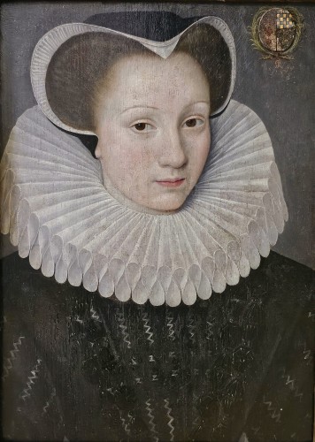Tableaux et dessins Tableaux XVIe siècle - François Quesnel (1543-1619) - Portrait de Jeanne de Lannoy - Circa 1590