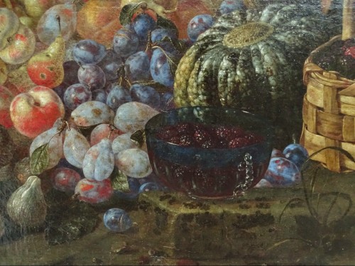 Giuseppe Recco (1634-1695) – Nature Morte Aux Melons, Poires, Pêches, Prunes Et Figue - Louis XIV