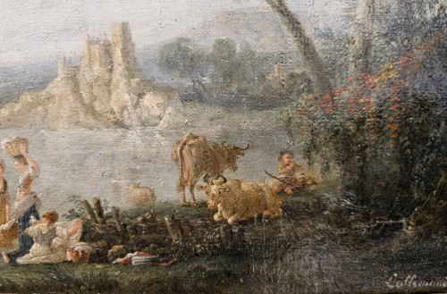 Paintings & Drawings  - Jean-Baptiste Lallemand (1716-1803) - The Washerwomen