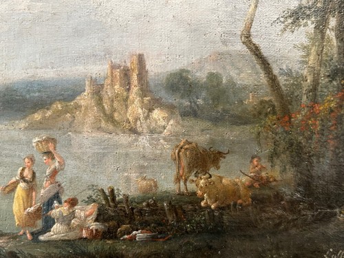 Jean-Baptiste Lallemand (1716-1803)- Les lavandières - Galerie Meier