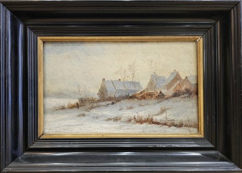 Stanislas Lépine (1835-1892) - Chaumières à Auvers-sur-oise