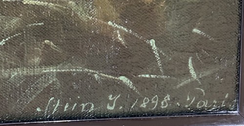 János Gábriel Stein (1874-1949) - Gardens at dusk  - 