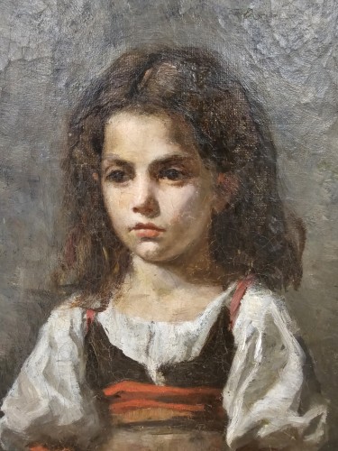 Léon Bonnat (1833-1922) - The Pensive Little Girl - 