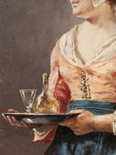 Paintings & Drawings  - The Waitress, attributed to Ernest Meissonier (1815-1891)