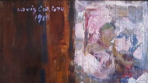 Tableaux et dessins Tableaux du XXe siècle - Lovis Corinth (1858-1925) - Rose in runder vase, 1910