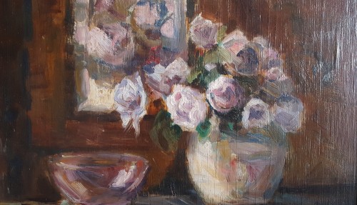 Lovis Corinth (1858-1925) - Rose in runder vase, 1910 - Galerie Meier