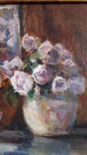 Lovis Corinth (1858-1925) - Rose in runder vase, 1910 - Art nouveau