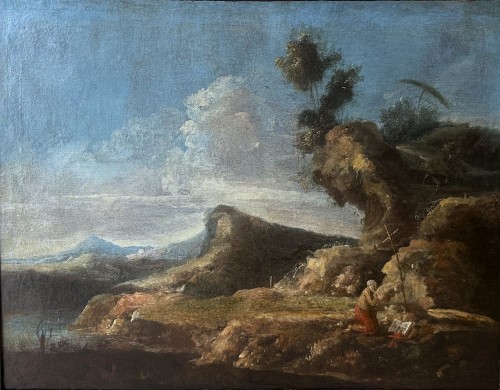 Antonio Maria Marini (1668–1725) — Saint Jerome In A Landscape  - Paintings & Drawings Style Louis XIV