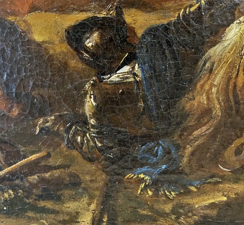 XVIIe siècle - Jacques Courtois (1621-1676) - Scène de bataille entre Chrétiens et Turcs