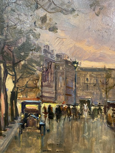 Georges LAPCHINE (1885-1951) -  Paris, Place de la Madeleine - Tableaux et dessins Style Années 50-60