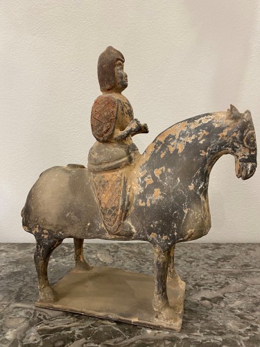 Warrior On Horseback - China, Northern Wei Dynasty (534-557) - Asian Works of Art Style 