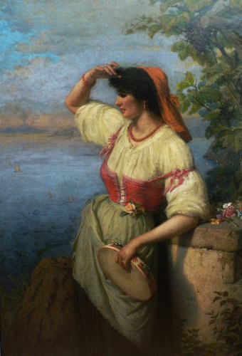 William Travers - The Neapolitan Woman with Tambourine (1903)