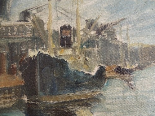 Tableaux et dessins Tableaux du XXe siècle - Filippo de Pisis (1896 - 1956) – Venise, les Docks, 1931