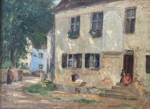 Eugène Boudin (1824-1898)  - The bastide in the surroundings of Antibes, 1893 - Paintings & Drawings Style Napoléon III