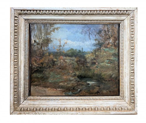 Fontainebleau, sous-bois -- atributed to Gustave COURBET (1819-1877)