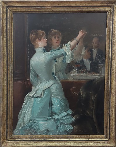 Louis van Engelen (1856-1940) - Marguerite, 1881 - Tableaux et dessins Style Napoléon III