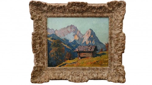 Edgar Payne (1883-1947) - Swiss Mountains, 1923 - Tableaux et dessins Style Art Déco